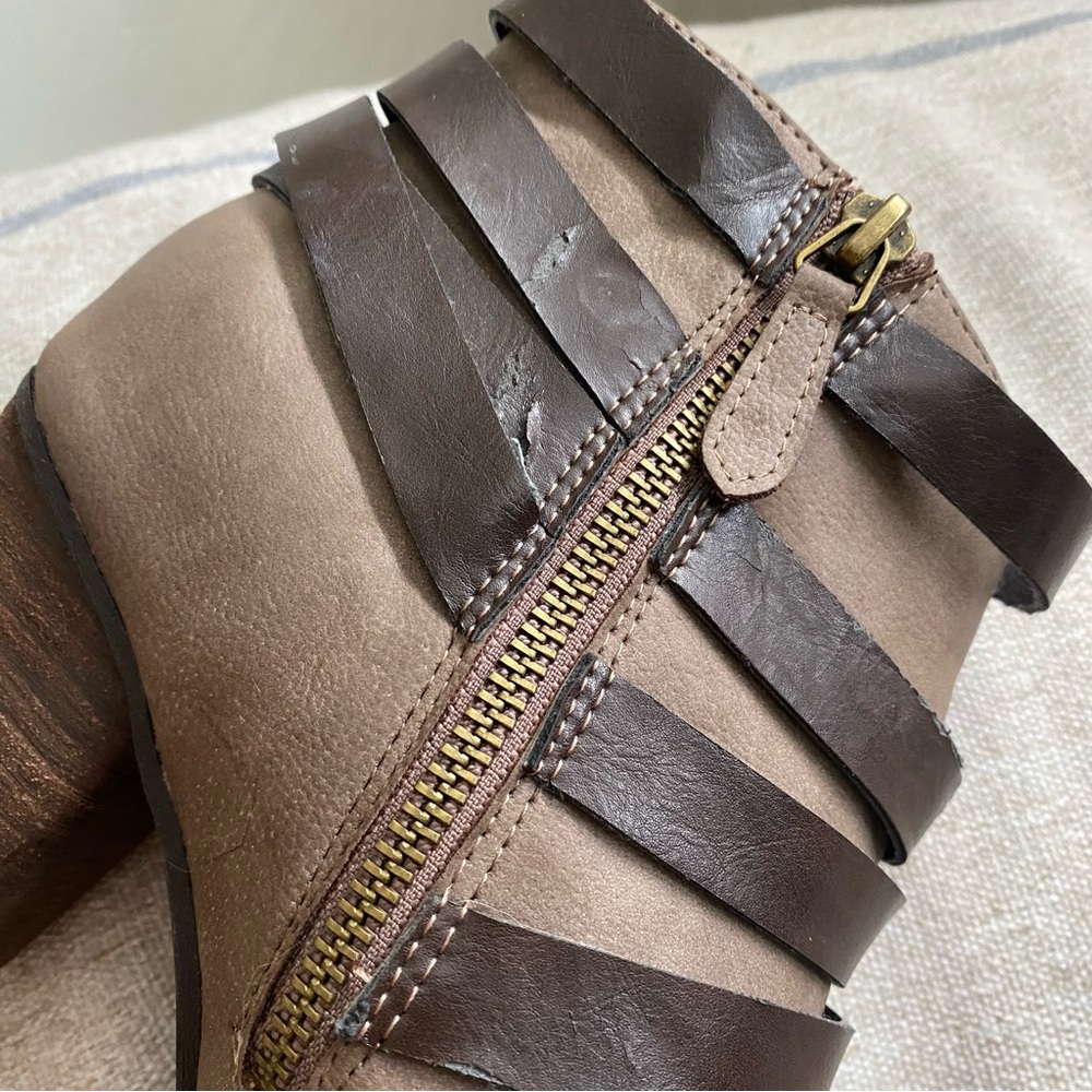 MADDEN GIRL Strappy Brown Heeled Booties - Picture 12 of 12